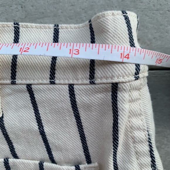 Madwell Cream/Black Canvas Buttoned shorts 26 - Picture 6 of 9